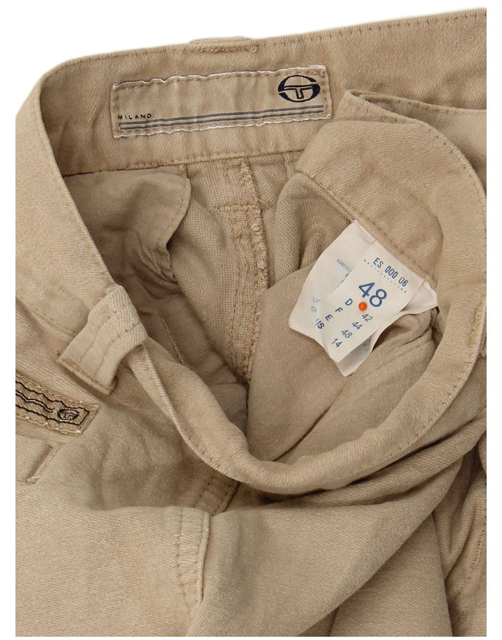 SERGIO TACCHINI Herren gerade Cargohose IT 48 Medium W32 L32 Beige