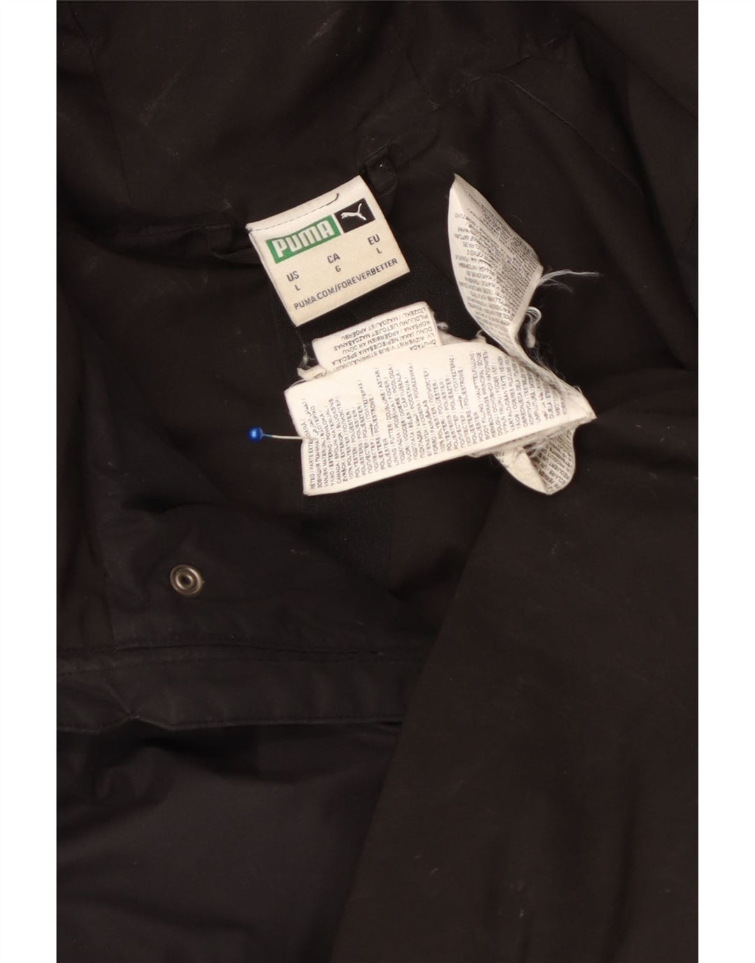 Puma Herren Kapuzenmantel, gepolstert, UK 40, Größe L, Schwarz, Polyester