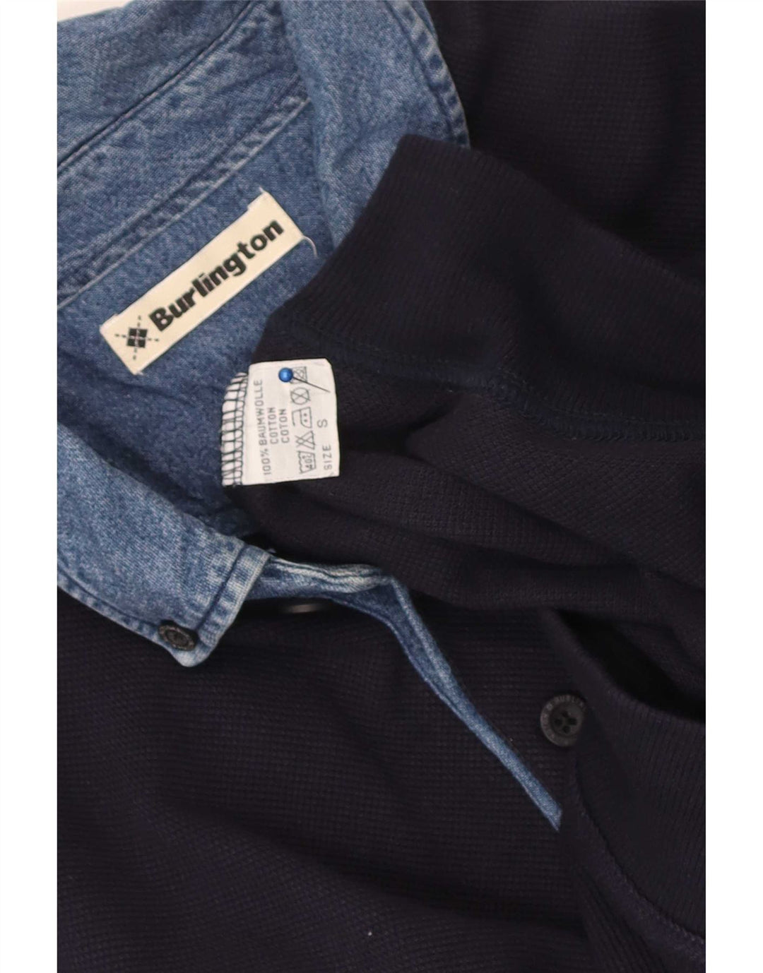 Burlington Herren-Sweatshirt mit Rollkragen, Größe S, marineblaue Baumwolle