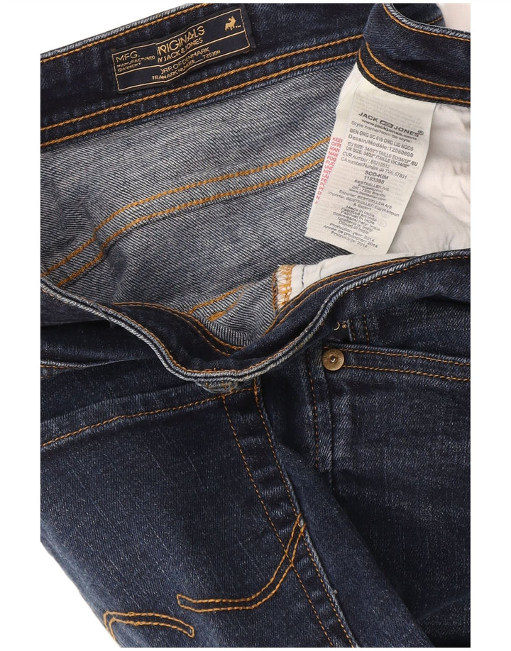 Jack & Jones Herren Slim Jeans W34 L32 Marineblaue Baumwolle