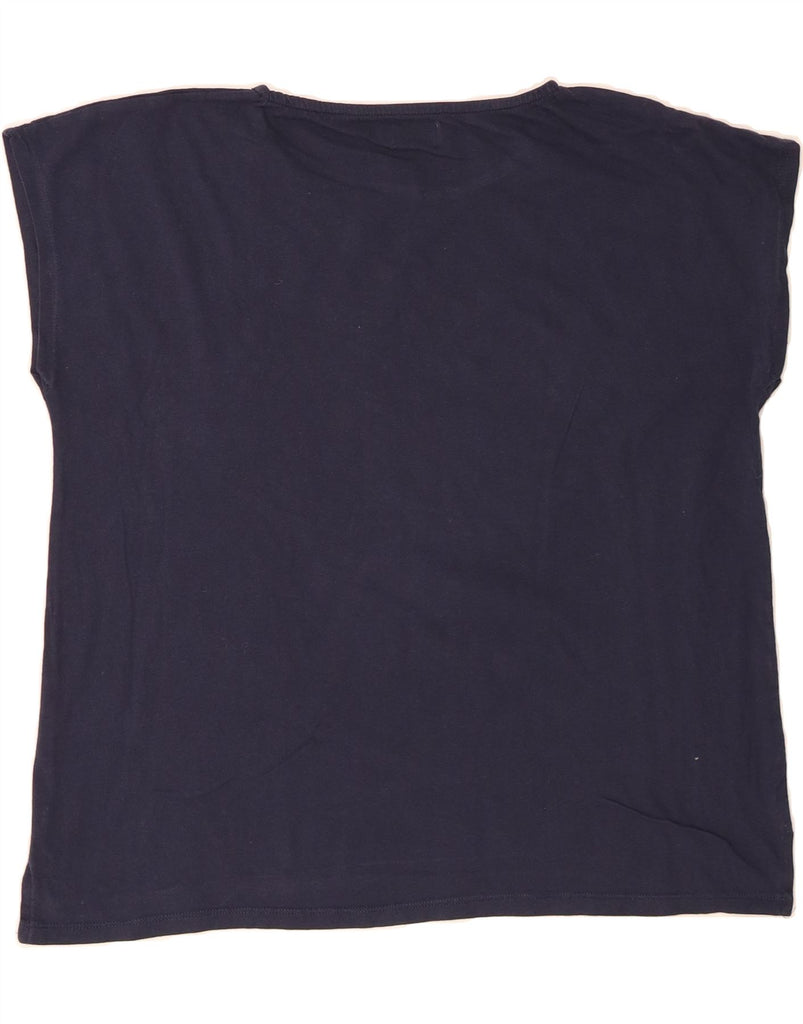 AVIREX Womens Graphic T-Shirt Top UK 16 Large Navy Blue Vintage Avirex and Second-Hand Avirex from Messina Hembry 