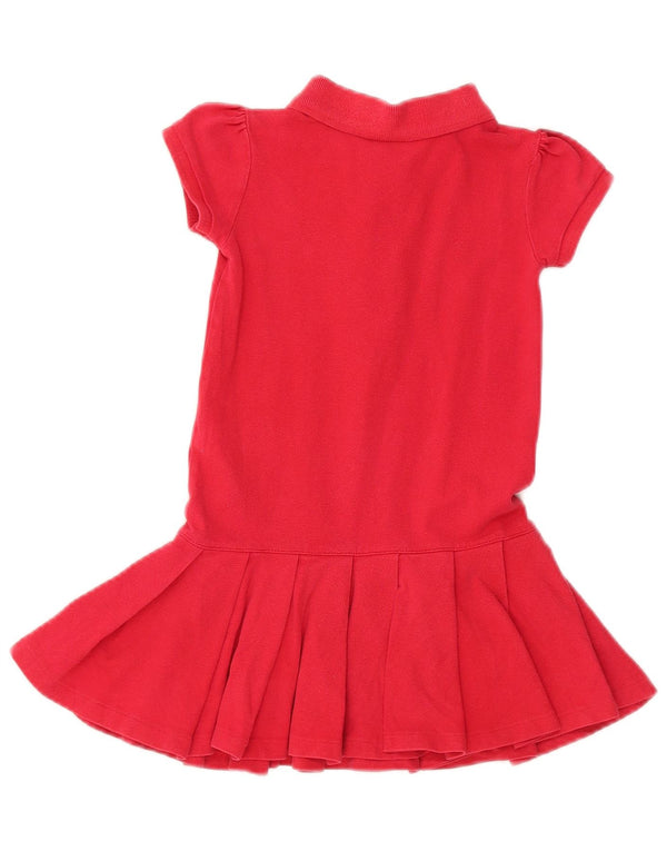 Ralph Lauren Mädchen-Polokleid, 3–4 Jahre, rote Baumwolle