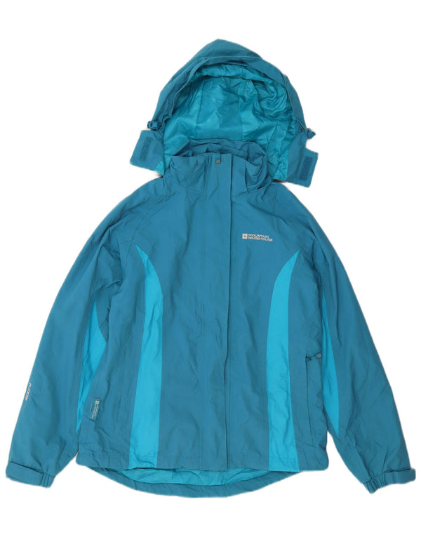 Mountain Warehouse Damen Isoory Regenjacke mit Kapuze, UK 12, mittelblaues Nylon