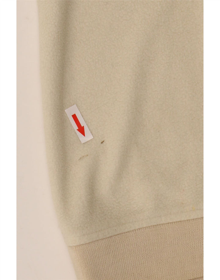 Silvy Polartec-Fleecepullover mit Reißverschluss am Hals für Herren, mittelbeigefarbenes Fair-Isle-Polyester