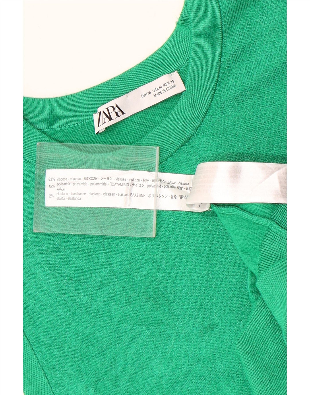 Zara Damen Weste Tank Top UK 12 Mittelgrüne Viskose