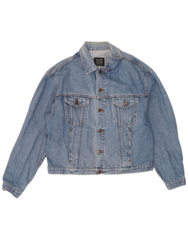 Benetton Herren Jeansjacke IT 48 mittelblaue Baumwolle