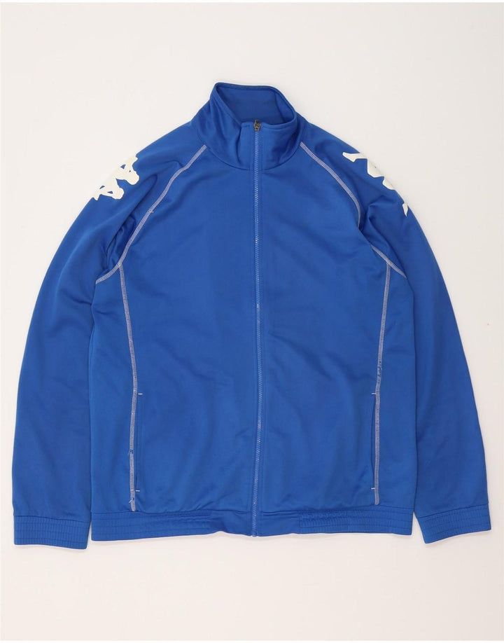 KAPPA Herren Grafik-Trainingsanzug-Oberteil, Jacke, XL, Blau, Polyester