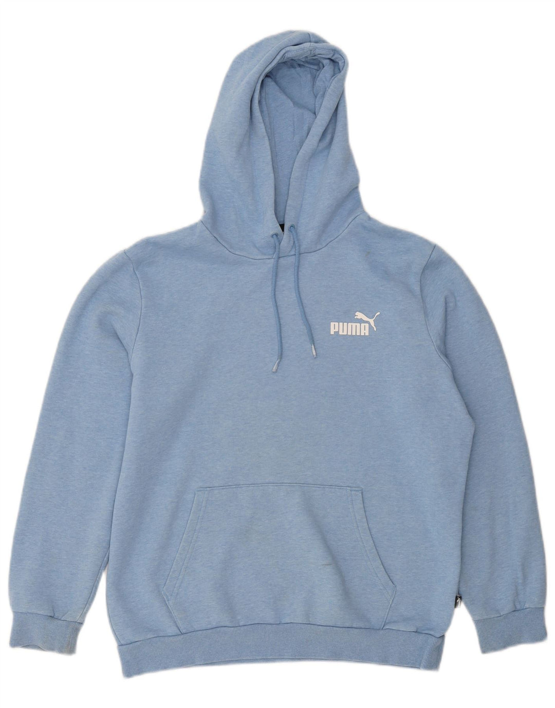 Puma Herren Kapuzenpullover aus mittelblau gefleckter Baumwolle