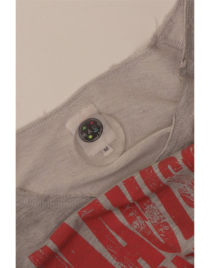 Maui and Sons Damen Crop Graphic Top 3/4 Ärmel UK 14 Mittelgrau