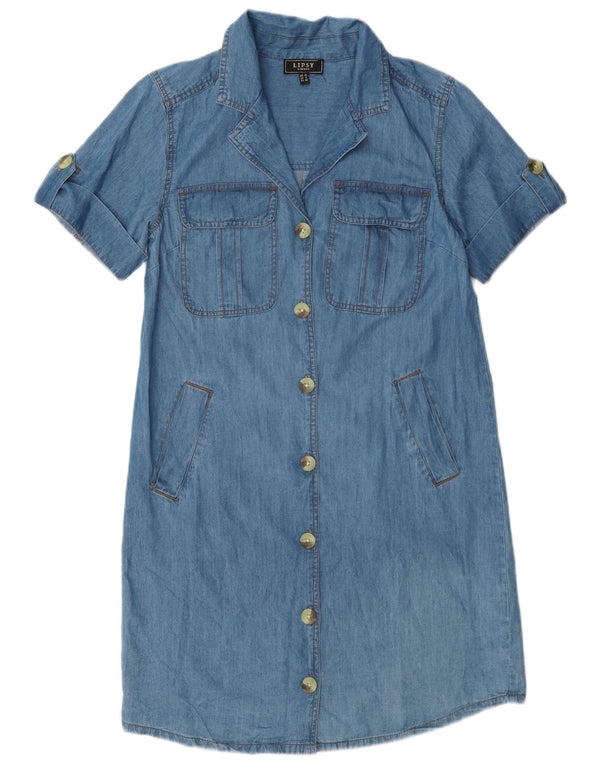 Lipsy Damen-Jeanskleid, Größe S, Blau, Baumwolle, UK 10