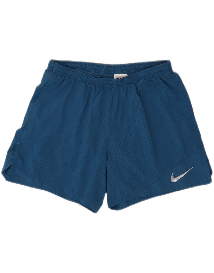 Nike Herren Dri Fit Sportshorts, Größe L, Blau, Polyester