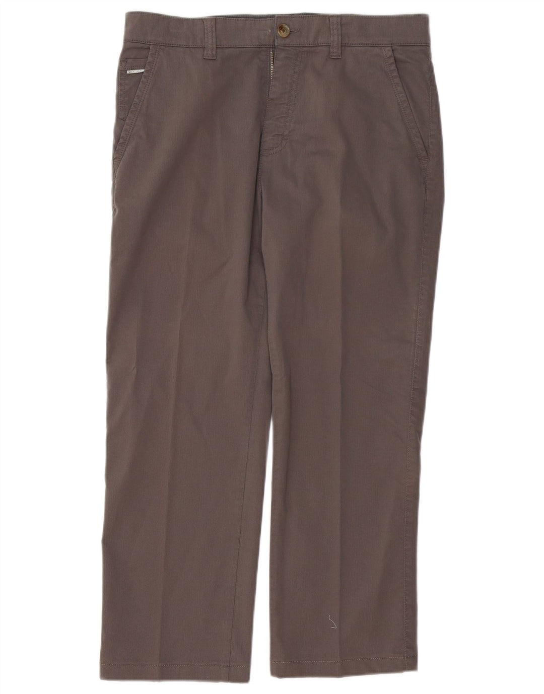 NAVIGARE Herren gerade Chinohose IT 48 Medium W34 L26 Grau Baumwolle