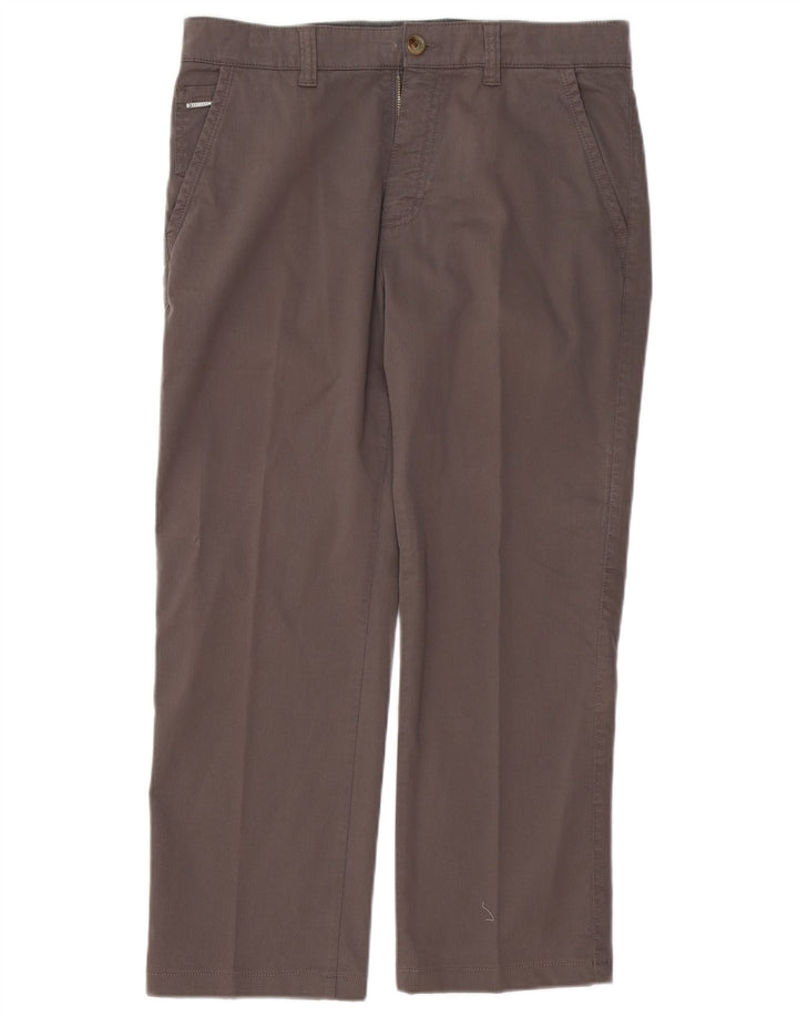 NAVIGARE Herren gerade Chinohose IT 48 Medium W34 L26 Grau Baumwolle