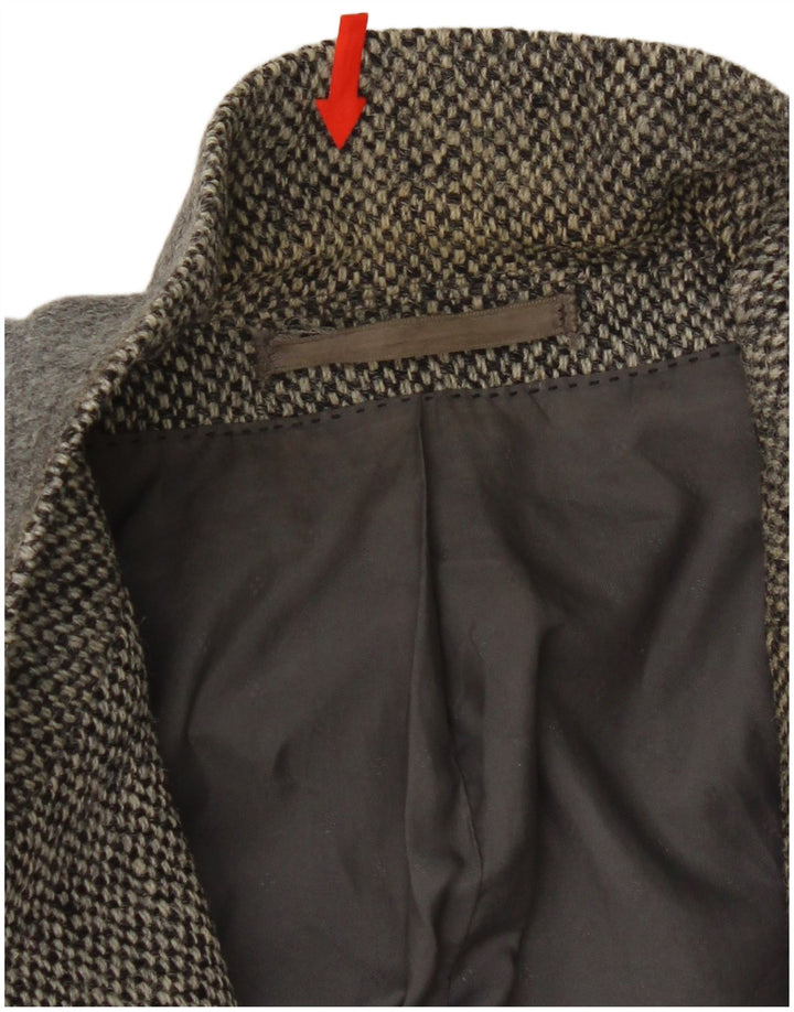 Centaur Herren Harris Tweed Blazer Jacke UK 38 Mittelgraues Fischgrätenmuster
