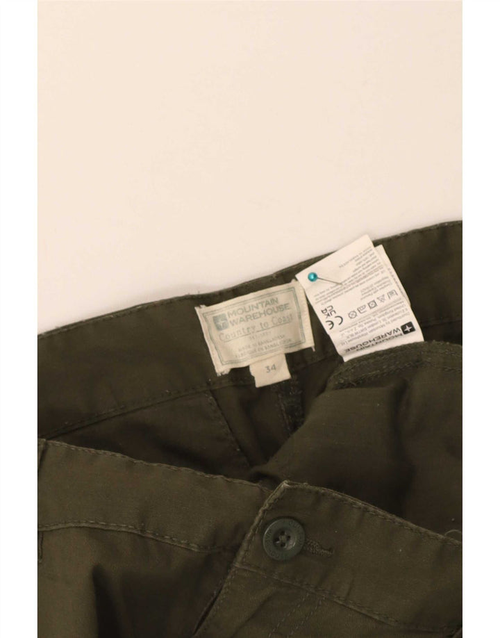 Mountain Warehouse Herren-Cargoshorts, W34, groß, Khaki, Baumwolle