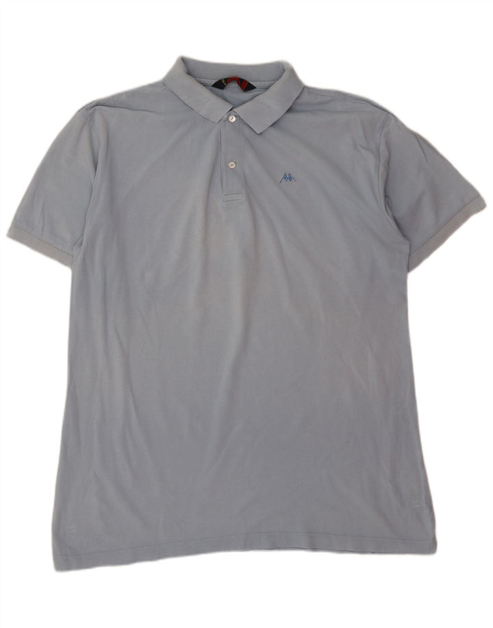 Kappa Herren Poloshirt 3XL Blau Baumwolle
