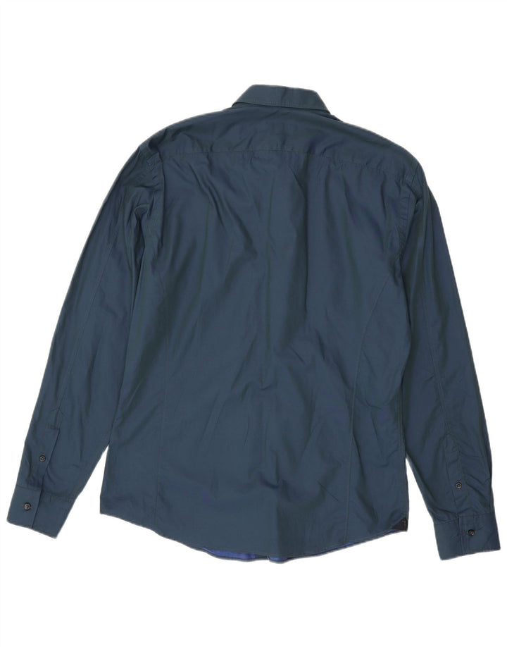Trussardi Herrenhemd Größe 41 Mittel Marineblau