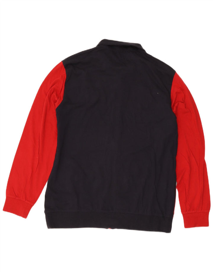 Lotto Herren-Trainingsanzug-Oberteil, Jacke, 2XL, rote Farbblock-Baumwolle