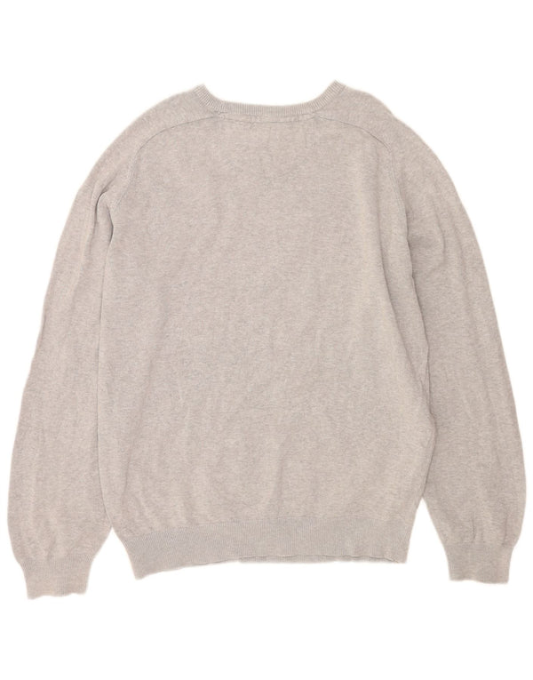Farah Herren-Pullover mit U-Boot-Ausschnitt, 2XL, graue Baumwolle