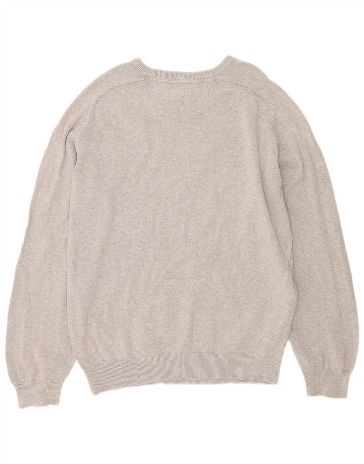 Farah Herren-Pullover mit U-Boot-Ausschnitt, 2XL, graue Baumwolle
