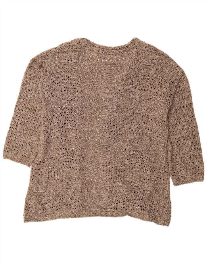 Marks & Spencer Offener Damen-Cardigan-Pullover UK 20 2XL Beige Polyester