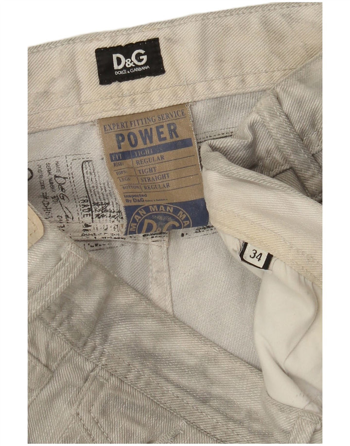 Dolce & Gabbana Herren Tight Fit Regular Straight Jeans W34 L28 Grau