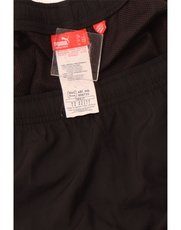 PUMA Mens Graphic Capri Tracksuit Trousers Large Black Polyester