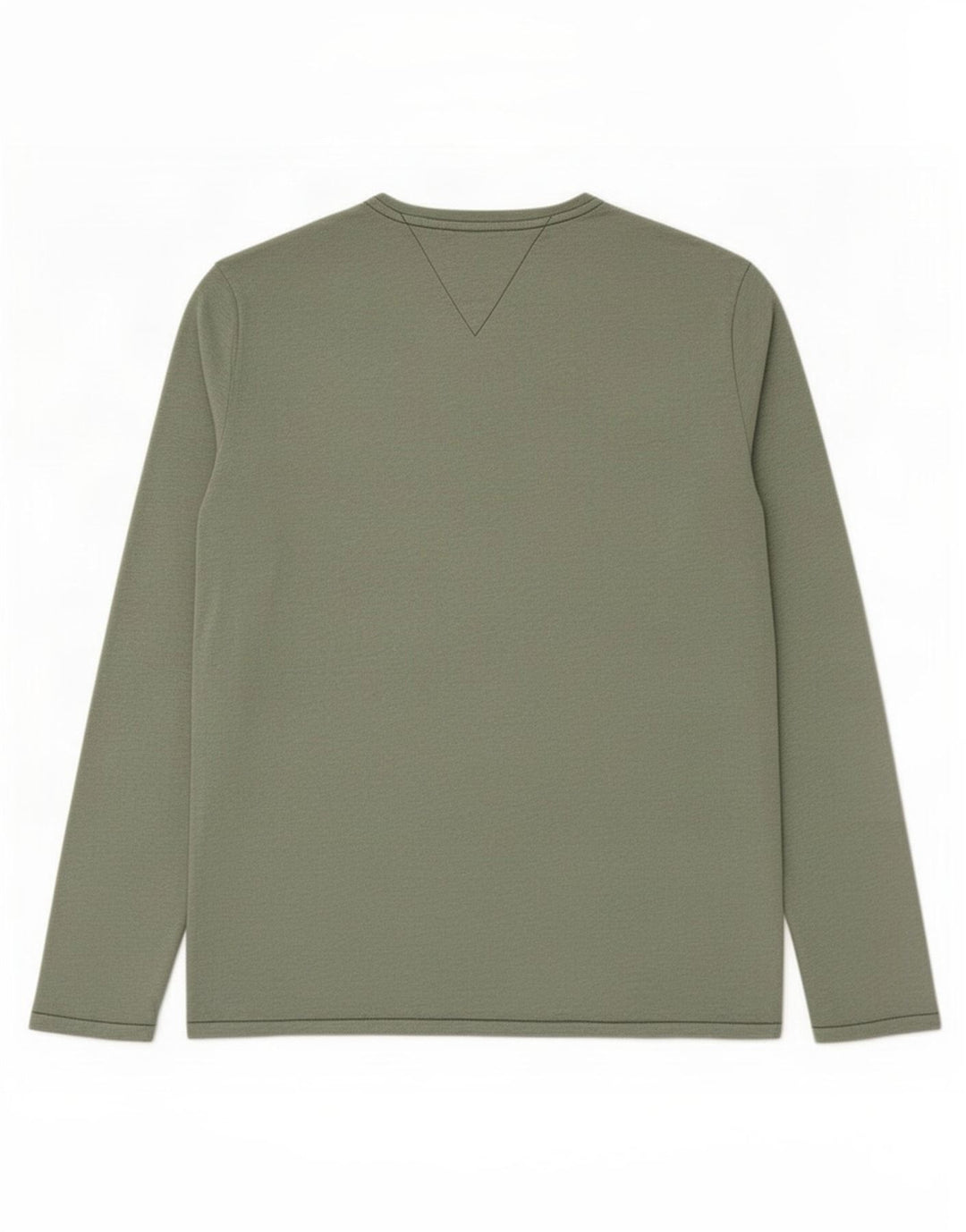 Tommy Hilfiger Herren-Oberteil, langärmelig, groß, grau gefleckte Baumwolle