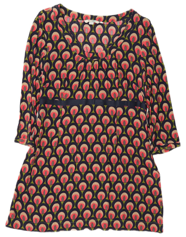 Boden Damen-Kleid in A-Linie mit 3/4-Ärmeln, UK 18, XL, mehrfarbig, geometrisch
