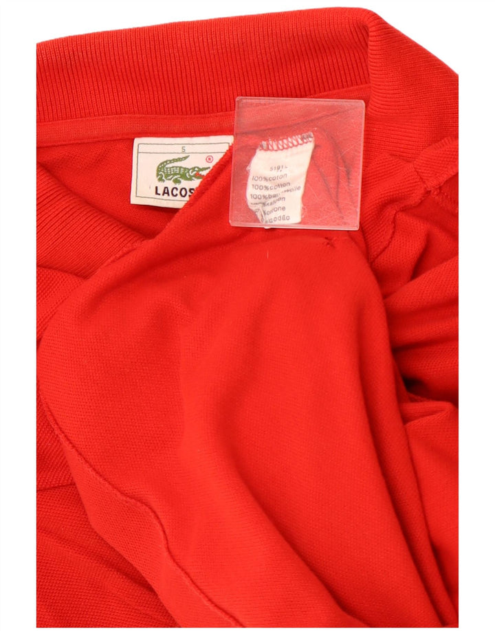 LACOSTE Mens Polo Shirt Size 5 Large Red Cotton