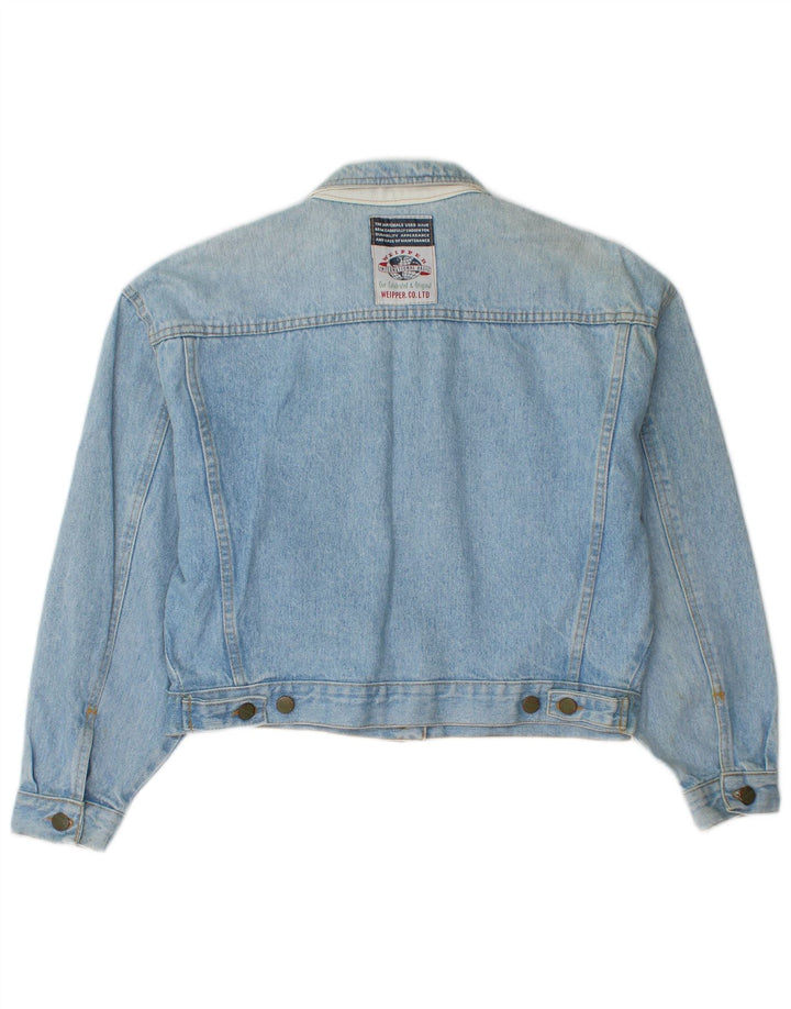 Weipper Damen Crop Denim Jacke UK 16 Large Blau