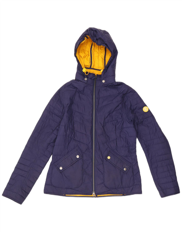 Barbour Wattierte Damenjacke mit Kapuze, UK 12, mittelmarineblau