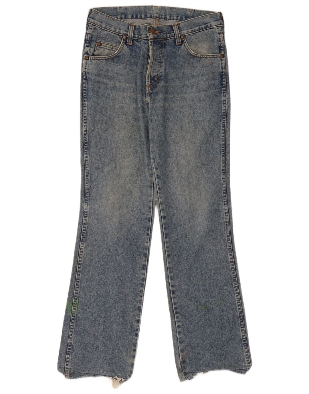 WRANGLER Mens Evolution Straight Jeans W31 L30 Blue Cotton
