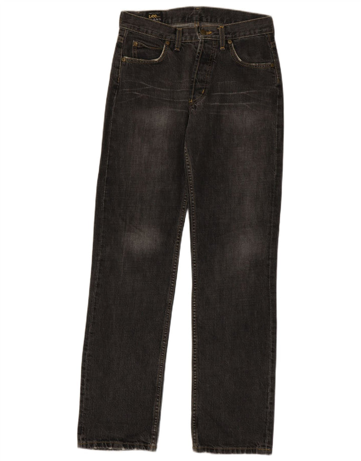 Lee Herren Straight Jeans W29 L32 Graue Baumwolle