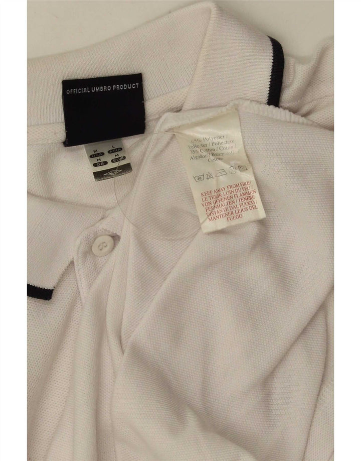 Umbro Herren-Poloshirt, mittelweißes Polyester
