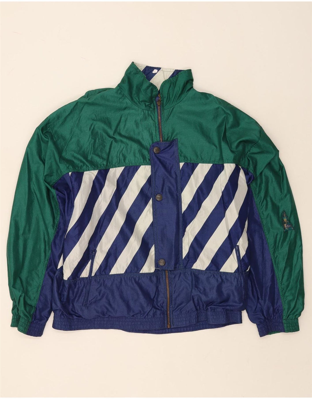 ATHLETA Damen-Trainingsanzugoberteil mit Grafik, UK 22 3XL, grüner Farbblock