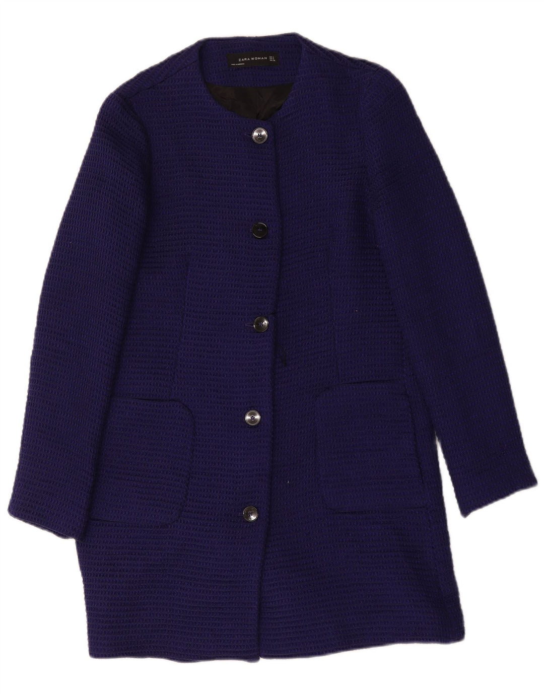 Zara Damen Mantel UK 10 Small Marineblau