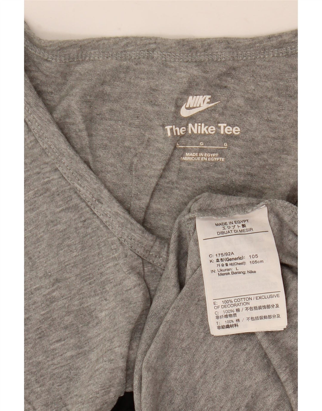 Nike Herren-T-Shirt mit Grafik, groß, grau gefleckte Baumwolle