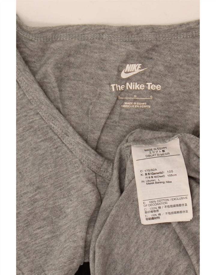 Nike Herren-T-Shirt mit Grafik, groß, grau gefleckte Baumwolle