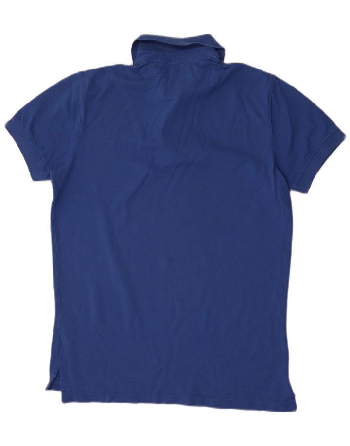 Tommy Hilfiger Herren-Poloshirt, kleine blaue Baumwolle