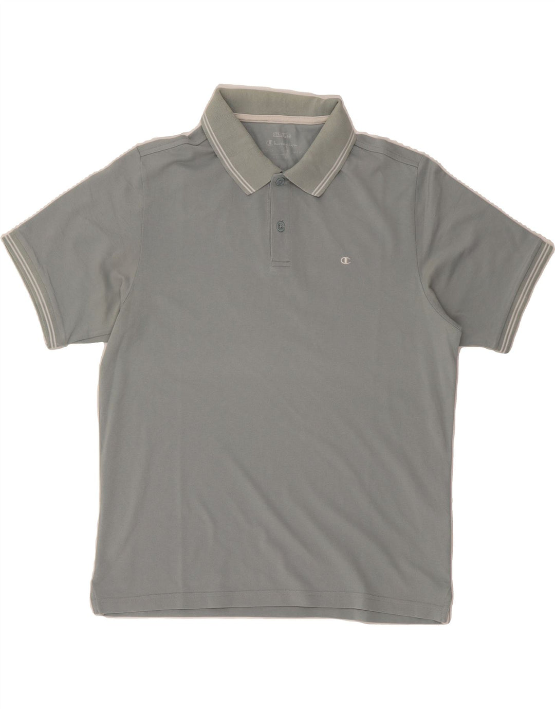 CHAMPION Mens Polo Shirt Medium Blue Cotton Vintage Champion and Second-Hand Champion from Messina Hembry 