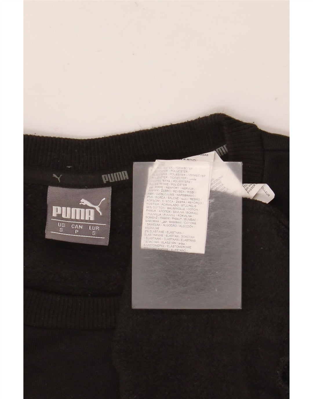 Puma Herren Sweatshirt Pullover Small Schwarz Baumwolle