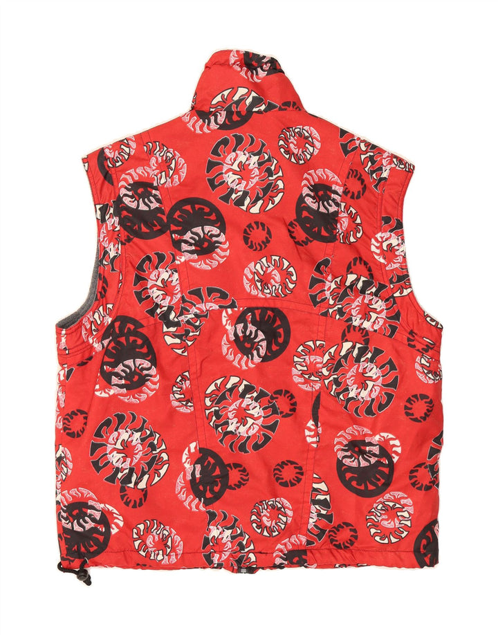 ETIREL Mens Abstract Pattern Gilet UK 40 Large Red Vintage Etirel and Second-Hand Etirel from Messina Hembry 