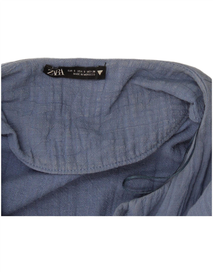 Zara Damen Übergroßer Playsuit UK 10 Small Blau