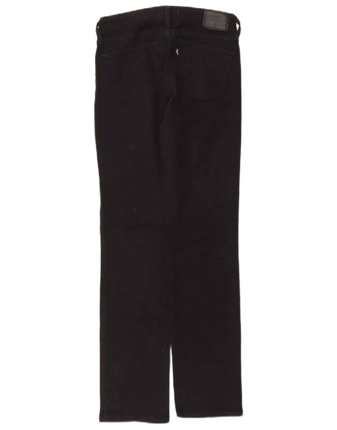 Levi's Damen 714 Straight Jeans W26 L30 Schwarze Baumwolle