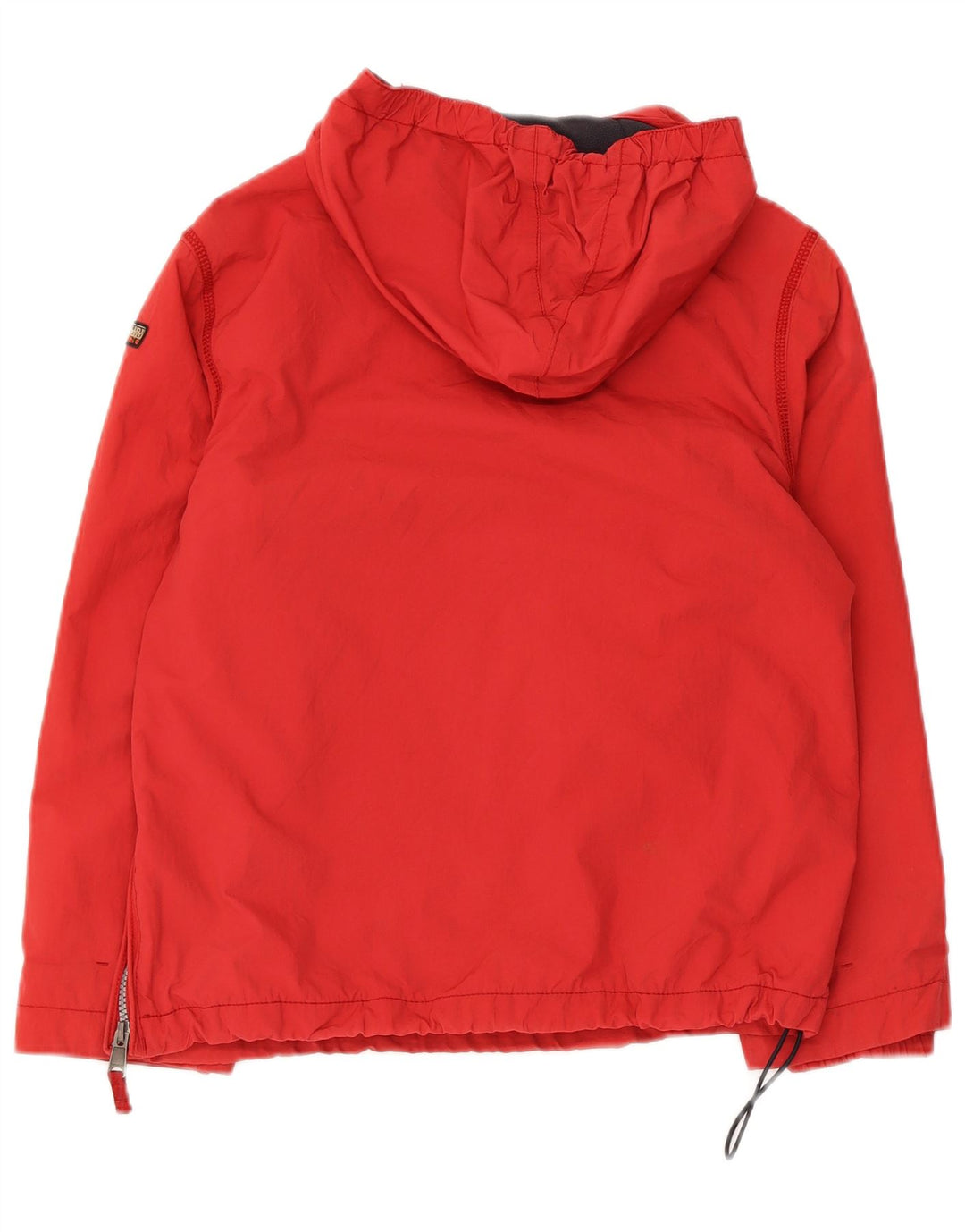 Napapijri Jungen-Anorakjacke mit grafischer Kapuze, 11–12 Jahre, rotes Polyester