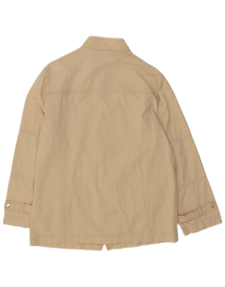 Mabrun Damen Utility-Jacke IT 44 Mittelbeige Baumwolle