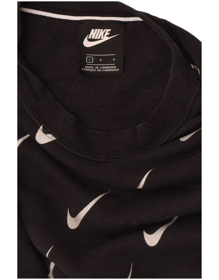 Nike Herren-Sweatshirt mit Grafik, großes schwarzes Logo