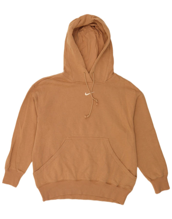Nike Herren Loose Fit Hoodie Pullover Kleine braune Baumwolle