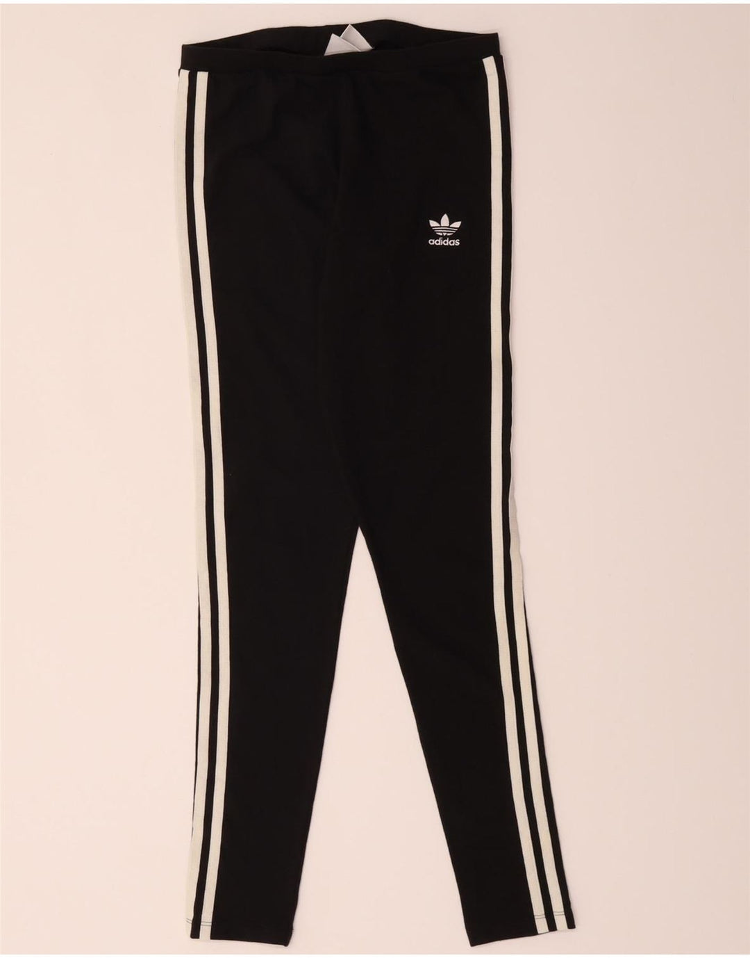 Adidas Damen Leggings UK 10 Small Schwarz Baumwolle